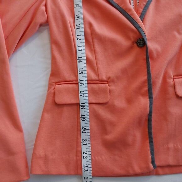 Company Ellen Tracy Company Jacket Peach One Button Blazer Long Sleeve Small - Picture 5 of 7